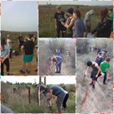 Image may contain: 5 people, shorts, outdoor and nature